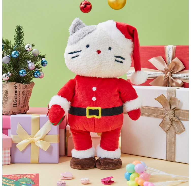 크리스마스 춤추고 따라하는 밀크캣 산타 무빙인형, 레드, 18 x 40 x 7 cm, 1개 크리스마스 춤추고 따라하는 밀크캣 산타 무빙인형, 레드, 18 x 40 x 7 cm, 1개