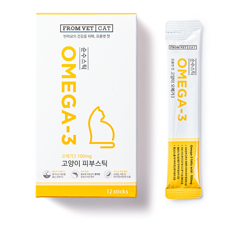 프롬벳 순수스틱 오메가3 고양이 츄르 12g x 12p 프롬벳 순수스틱 오메가3 고양이 츄르 12g x 12p