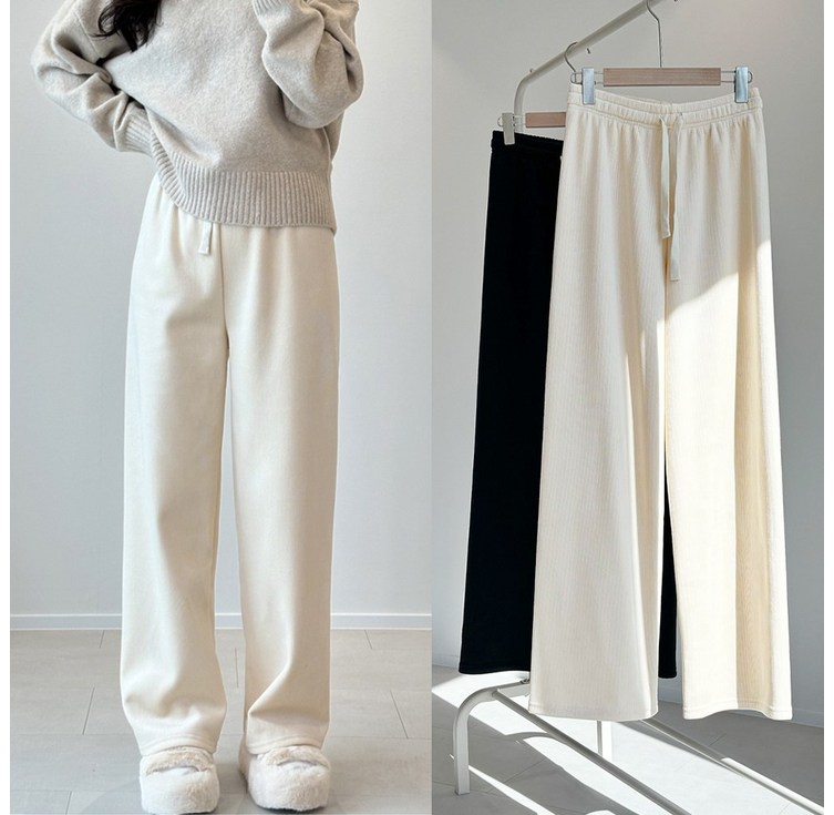 앨리 벨벳 기모 코듀로이 와이드팬츠 키작녀 키큰여자