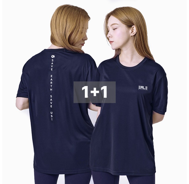 이그잼플 여성용 빅사이즈 아이스 쿨론 반팔티 기능성 플레이스 PLACE