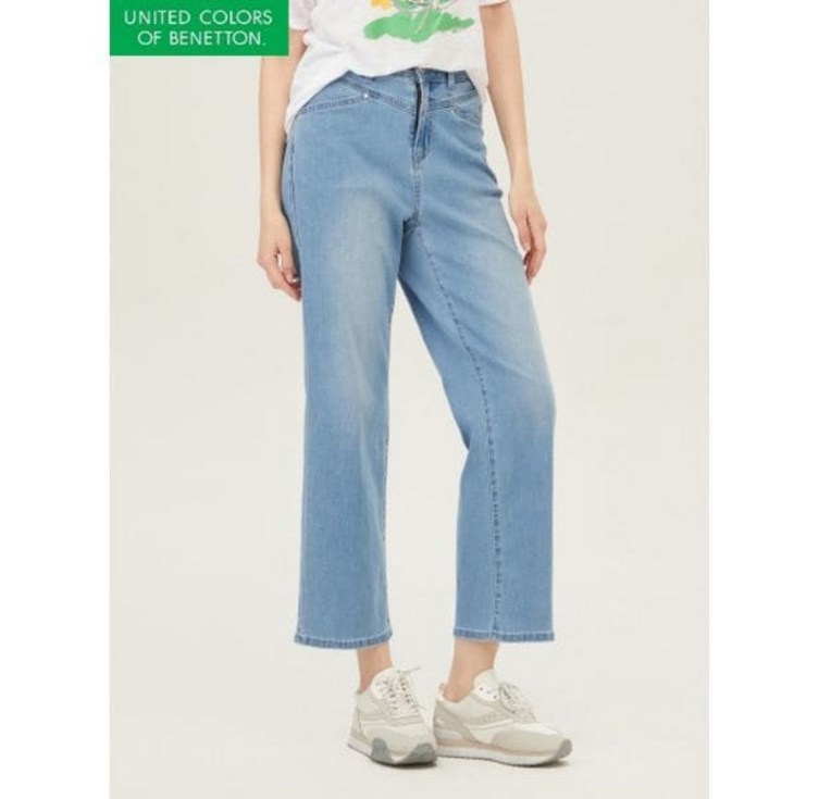 베네통 사선 포켓 해지 데님 팬츠 BADPA9531P394674575