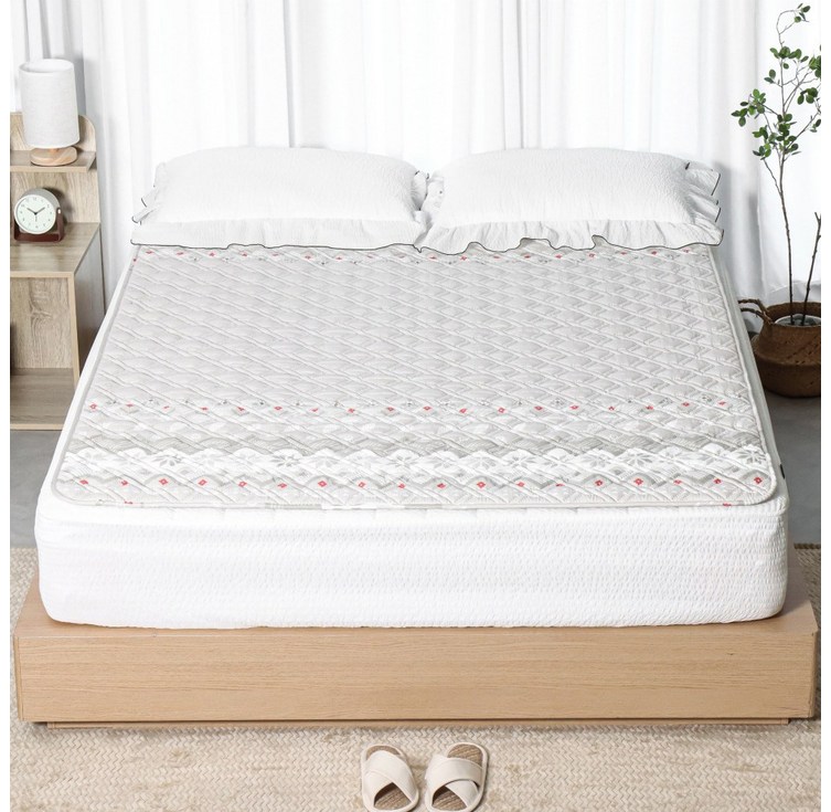 전자파없는 26년 최신형 몽비오스 국산 EMF 전자파없는 워셔블 세미마이크로 그래핀 탄소매트 온열 전기매트 침대용 캠핑용, 더블 단일난방150x200, 소프트베이지