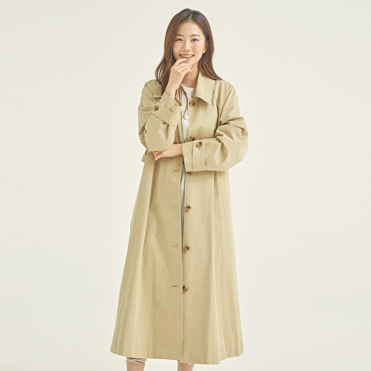 로엠 롱기장 트렌치코트